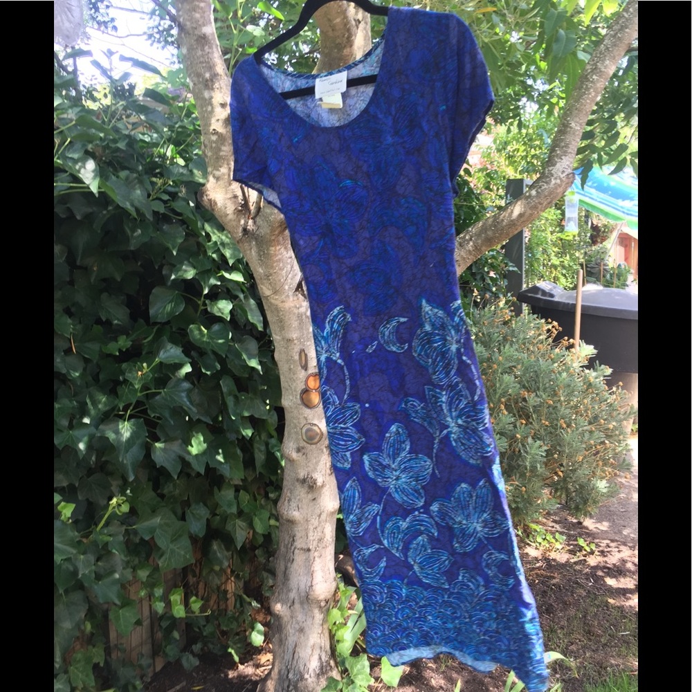 Vintage light floral maxi dress